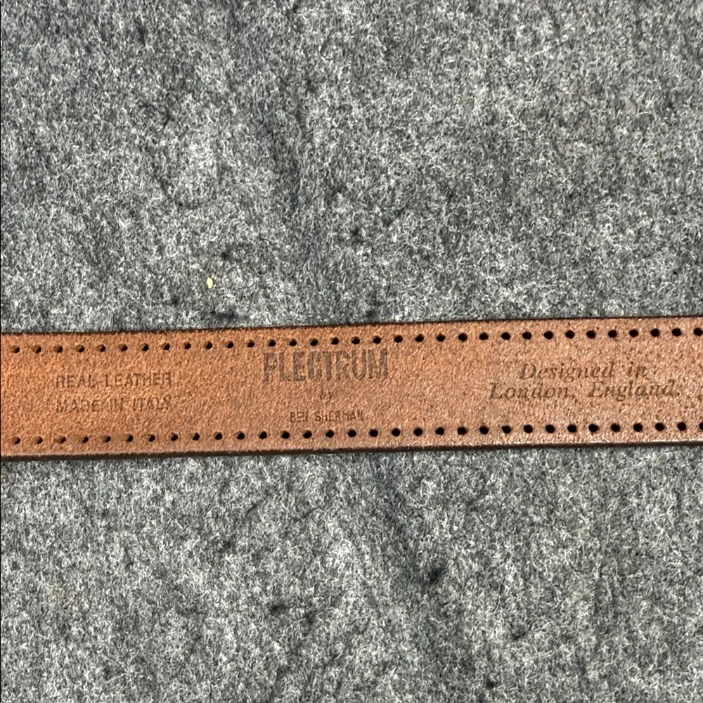 Plectrum by Ben Sherman Men's Premium Tan Leather Belt with Silver Buckle
